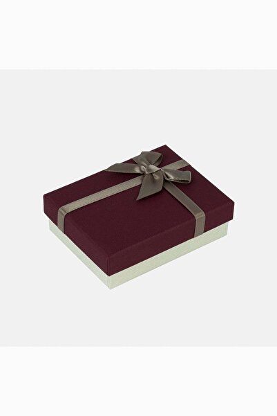 Meidi Packing Meidi Jewelry Box Normal Paper, 7x9x3 cm - Burgundy / Cream / G...