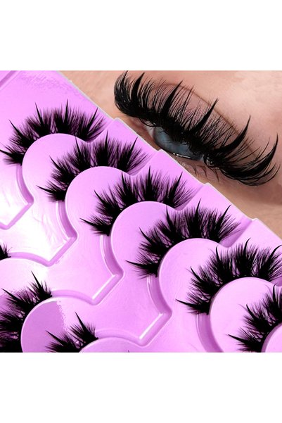 Choice 7pairs-XF3 New 7 Pairs Manga Eyelashes Natural Faux Mink Lash Spikes W...