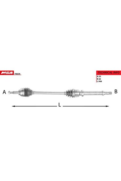 MGA 70634 Aks Komple Sağ Abslı Clio IV Clio IV 1.2 16v D4f 391000926R