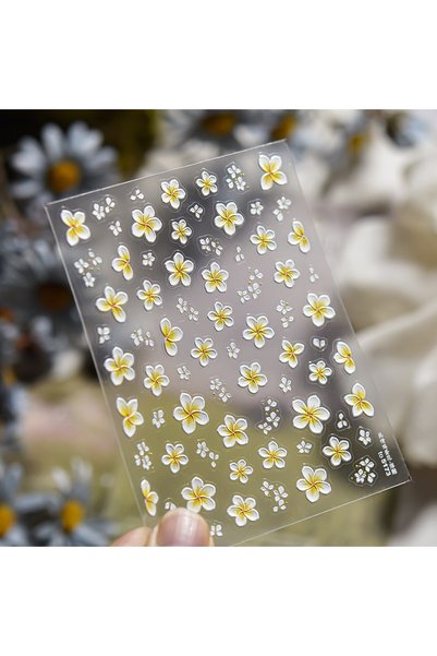 Choice 1pcs Relief 3D Nail Stickers Luxury Gilded Camellia Flower Nail Art Ac...