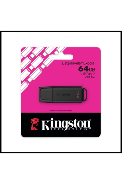Kingston Dtxg2/64gb Usb 3.2 Datatraveler Exodia Gen 1 Flash Bellek (siyah)