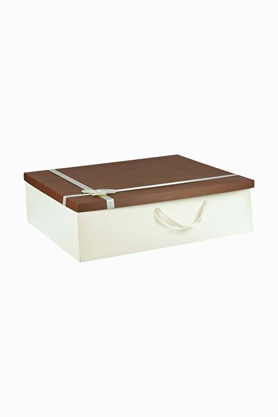 Meidi Packing Meidi Cutie cadou Palarii Pliat, 70x60x20 cm - Maro / Crem - Se...