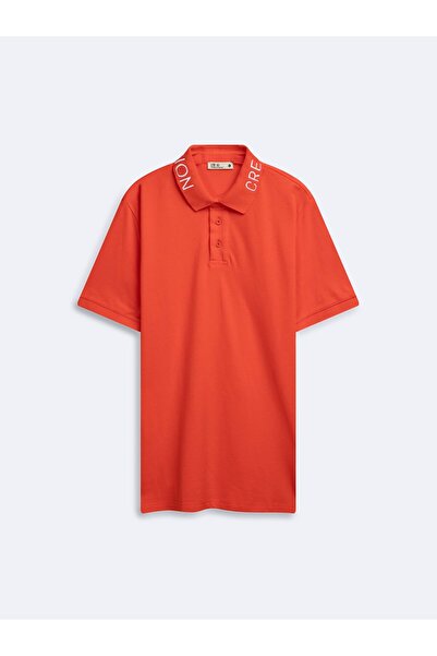 Ltb Regular Fit Pike Polo Collar Orange T-Shirt