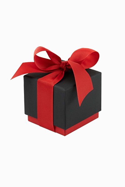 Meidi Packing Meidi Jewelry Box Ribon Down R.D, 7x7x7 cm - Black / Red / Whit...
