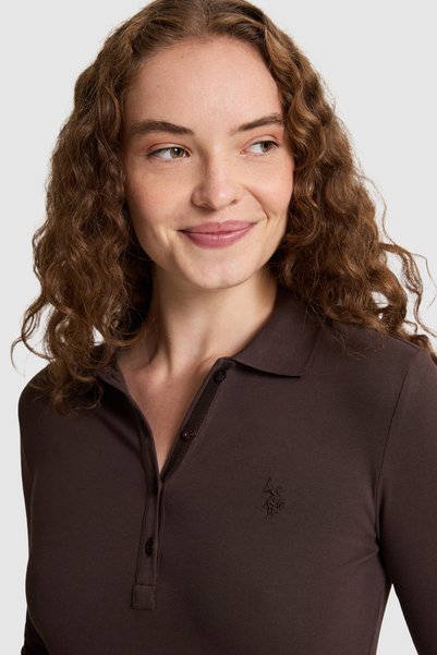 U.S. Polo Assn. Hanorac de bază maro închis pentru femei 50326760-VR084