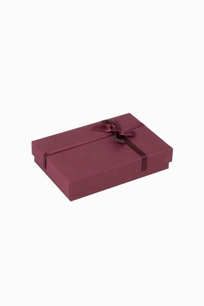 Meidi Packing Meidi Jewelry box Normal Paper, 9.5x13.5x3.5 cm - Bordeaux - Se...