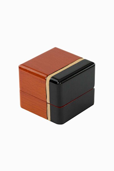 Meidi Packing Meidi Ring Jewelry Box Stripe, 7x7x6 cm - Orange / Black - Set ...