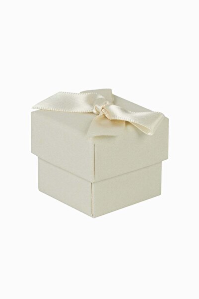Meidi Packing Meidi Jewelry Box Normal Paper, 4x4x3.5 cm - Cream / White - Se...