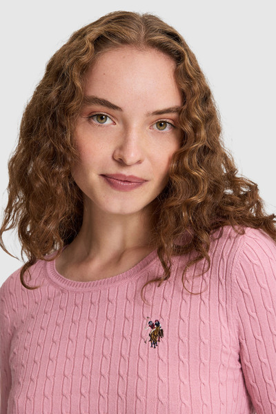 U.S. Polo Assn. Women's Pink Basic Sweater 50331602-Vr246
