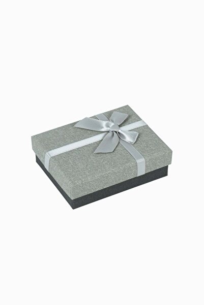 Meidi Packing Meidi Jewelry Box Normal Paper, 7x9x3 cm - Light Gray / Dark Gr...