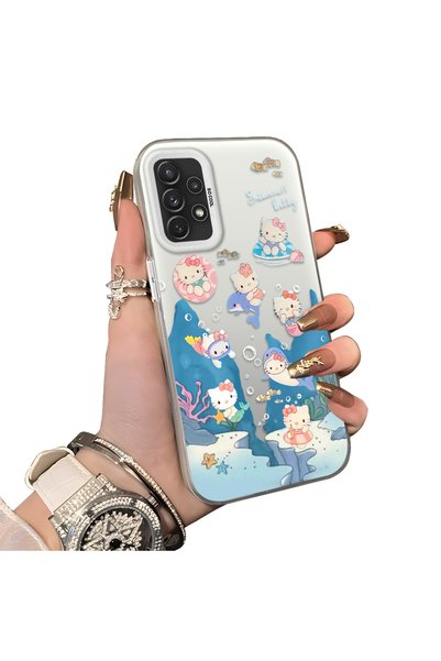 CHICASELUX Samsung Galaxy A72 Compatible Submarine World Cartoon Cat Printed ...