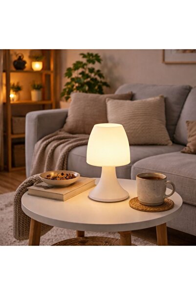 Koopman Lampă de masă LED, lumină alb cald, funcționează cu baterii – Design ...