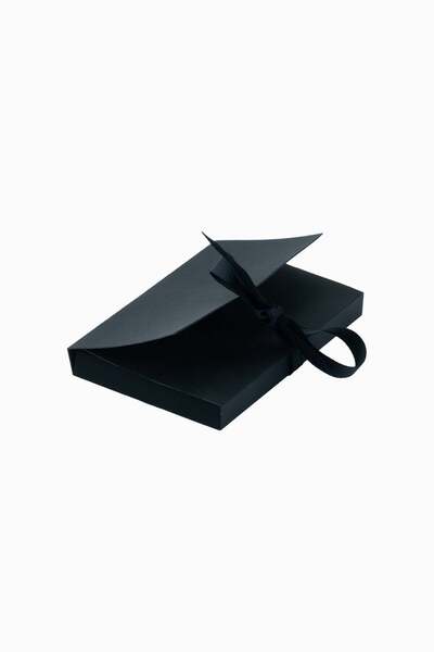 Meidi Packing Meidi Envelope Pendant Gift Box, 11x7.5x1.3 cm - Black - Set of...
