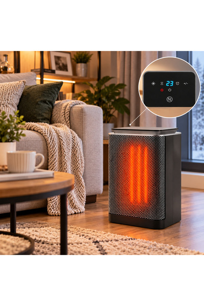 ideal STORE Ηλεκτρική θερμάστρα Mini HotFire idealSTORE, Ισχύς 1500W, Δύο επί...
