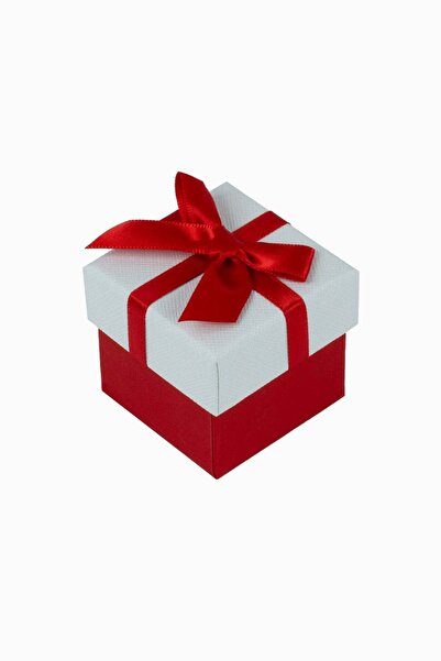 Meidi Packing Meidi Jewelry Box Normal Paper, 5x5x4.5 cm - White / Red - Set ...