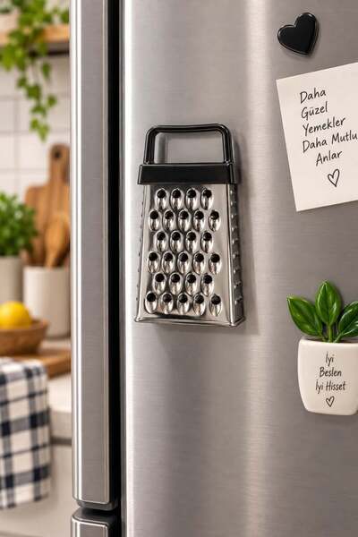 Raneel Kazançlı Alışveriş Mini grater refrigerator magnet black