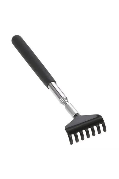 Choice SZ373-Black Extendable Portable Telescoping Metal Back Scratchers Hand...