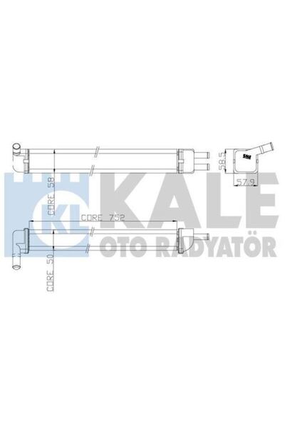 KALE 0582842AL Kalorifer Radyatörü Al PL R12 Toros Alüminyum Borulu 0582832AL