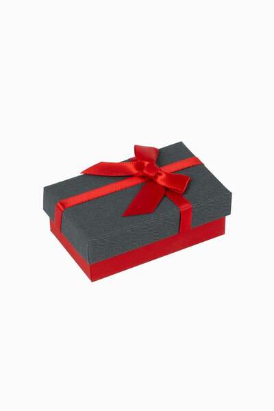 Meidi Packing Meidi Jewelry Box Normal Paper, 5x8x3 cm - Dark Gray / Red / Bl...