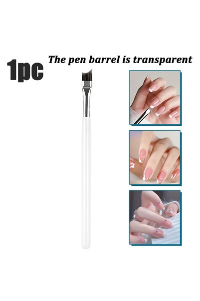 Choice 1pc 1/2/3pcs Half Moon Angled French Tip Nail Brush Set, Gel Polish Gr...