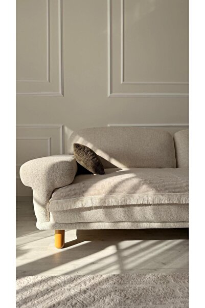 Hisar Home Bohemian Pompom Embossed Soft Sofa Cover