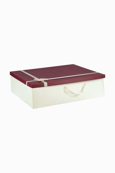 Meidi Packing Meidi Cutie cadou Palarii Pliat, 70x60x20 cm - Bordo / Crem - S...
