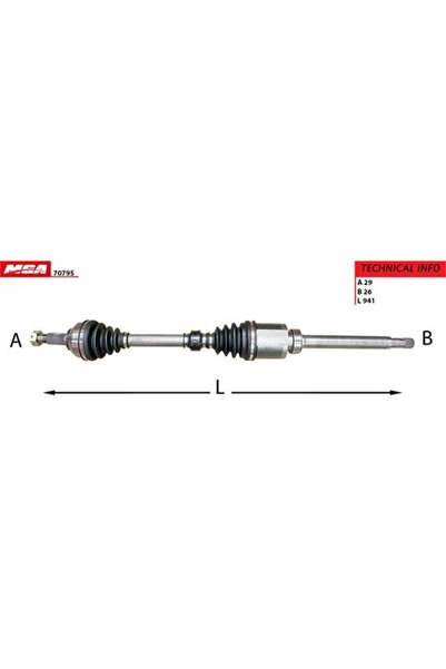 MGA 70795 Aks Komple Sağ Nissan Qashqai 0711 1.5 DCI M T 39100JD52B