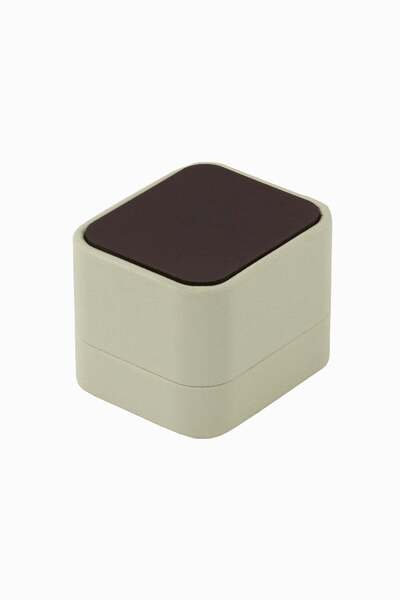 Meidi Packing Meidi Leather Leather Jewelry Box, 5x6x4.5 cm - Cream - Set of ...