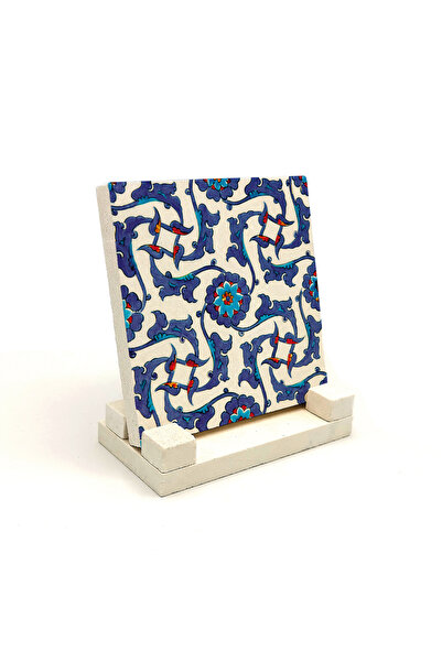 Sadrazam Rüstem Paşa Mosque Rumi Wheel Tile Pattern Printed Natural Stone Tab...