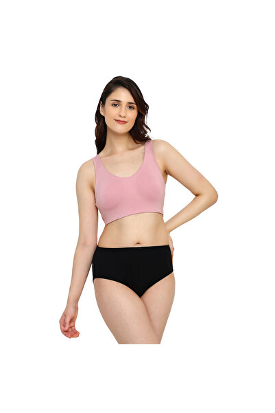 RAJNI Women Ladies Bra Slip-On Activewear Soft Cotton Lycra Stretch Seamless Padded Molded Cups Wirefree Full Coverage Sports Yoga Pilates