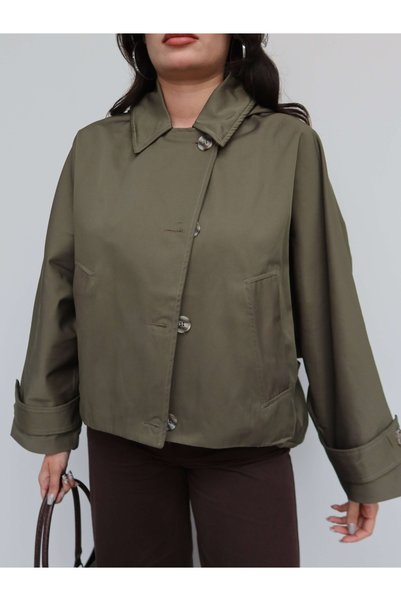 ESRAHELVACI Hooded Short Trench Coat