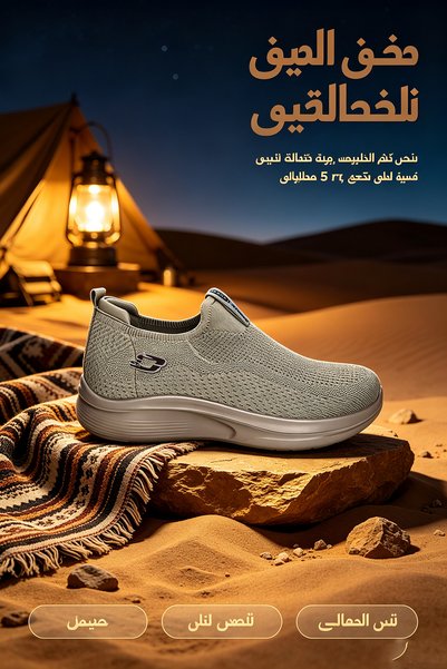Al Masheel Store Men's Height Increasing Walking Shoes - Cushioned Base & Eas...
