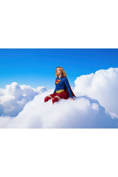 OEM Poster Supergirl Flying Sky 4k, 61x90 cm, poster3123