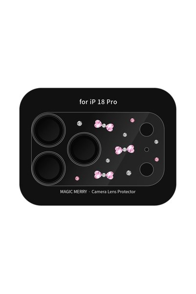 WIWU iPhone 18 Pro Uyumlu Magic Merry Shimmer Serisi Taşlı Kamera Lens Koruyu...