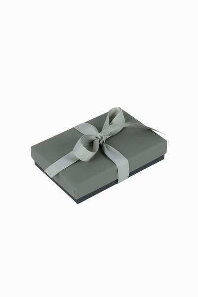 Meidi Packing Meidi Jewelry Box Ribon Down R.D, 9.5x13.5x3.5 cm - Gray / Blac...