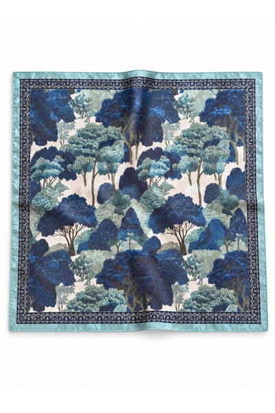 Retrobird Satensi Square Shawl Women's Navy Blue