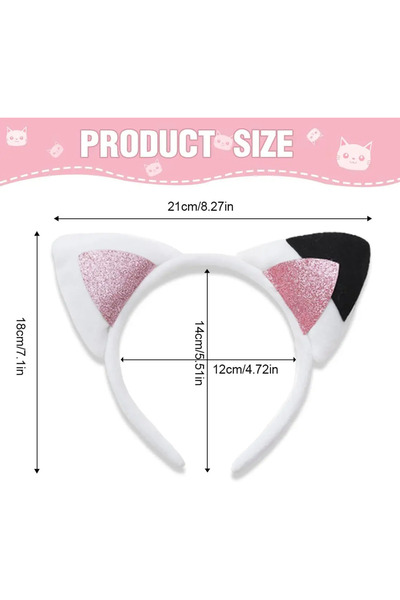 Choice cat ear WHITE cartoon sweet Headband for Girls Birthday Party Headband...
