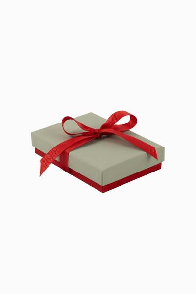 Meidi Packing Meidi Jewelry Box Ribon Down R.D, 9.5x13.5x3.5 cm - Gray / Red ...