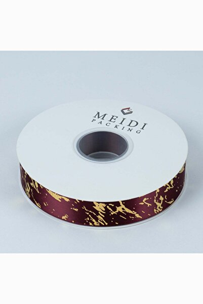 Meidi Packing Meidi Flame print ribbon - Burgundy / Gilded