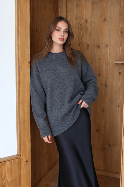 My Blog Anthracite Crew Neck Sweater - 2Y04595
