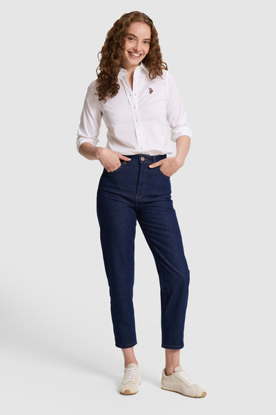 U.S. Polo Assn. Women's White Long Sleeve Basic Shirt 50333777-Vr013