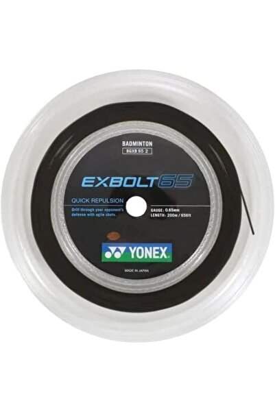 YONEX EXBOLT 65 Badminton String - 200m Reel, Black