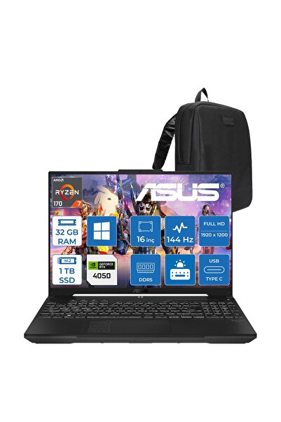 ASUS Tuf Gaming A16 (FA607NUQ-GAMING) Amd Ryzen 7 170 32GB 1TB SSD RTX4050 16...