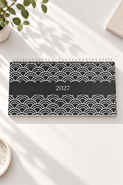 Lizy 2027 Masaüstü Takvim – 16x33 cm, 8 Farklı Trend Renk Masa Sümeni