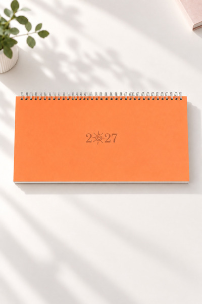 Lizy 2027 Masaüstü Takvim – 16x33 cm, 8 Farklı Trend Renk Masa Sümeni