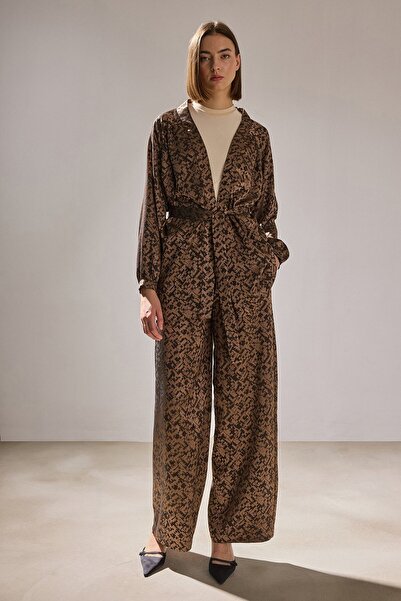 Touché Privé Jacquard Kimono Pants Suit