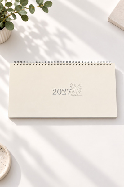 Lizy 2027 Masaüstü Takvim – 16x33 cm, 8 Farklı Trend Renk Masa Sümeni