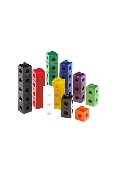 cagdaskids Geçmeli Birim Küpleri 100 Parça (Çok Amaçlı Matematik Cubes)
