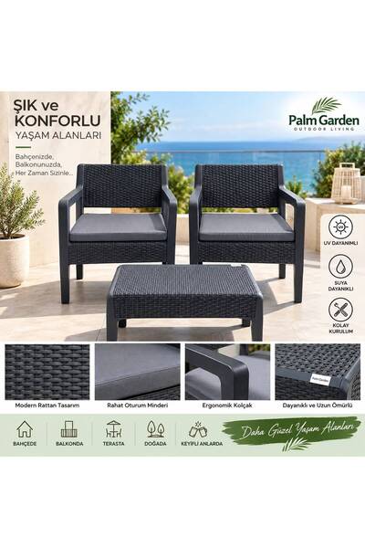 Genel Markalar PALM GARDEN MANDALİA BAHÇE OTURMA GRUBU