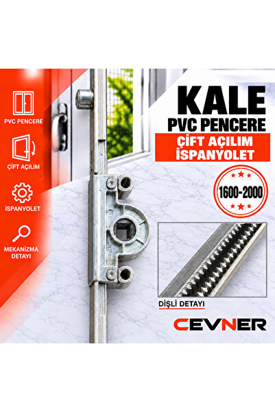 Genel Markalar Kale PVC PENCERE PİMAPEN ÇİFT AÇILIM İSPANYOLETİ 1600-2000